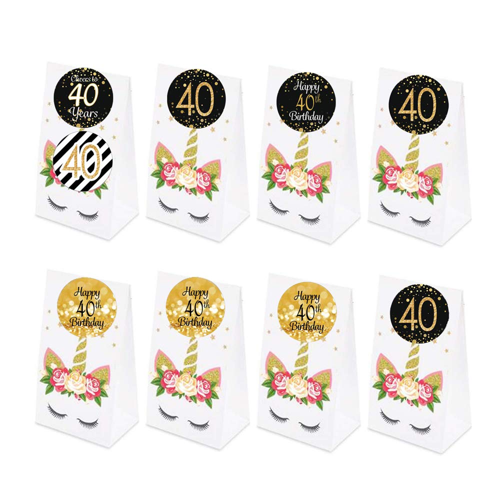 DFYOUHOME 216PCS Happy Birthday Party Favor Labels Stickers 3/4 inch Circle- Printed Dots Decorations Supplies for Small Candies Sealing Envelopes Scrapbooks Grab Bags Gold and Black (60th)